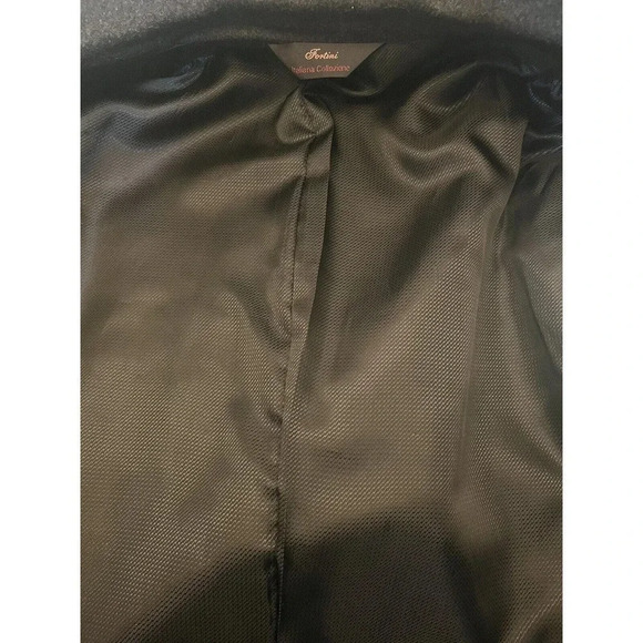 Fortini Mens Charcoal Overcoat Long Wool Blend Winter Coat Business Formal - Picture 12 of 12